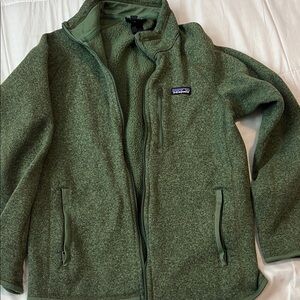 Patagonia Olive Full-Zip Fleece